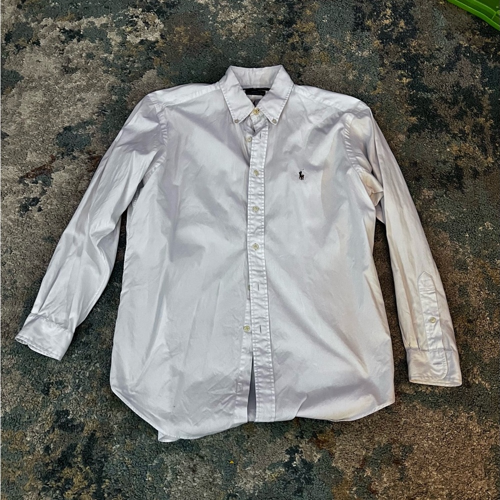 Ralph Lauren White Casual Button Down Shirt